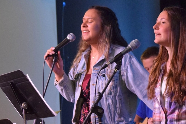 Westside Christian's Worship Band, Ignite, leads worship at weekly chapels